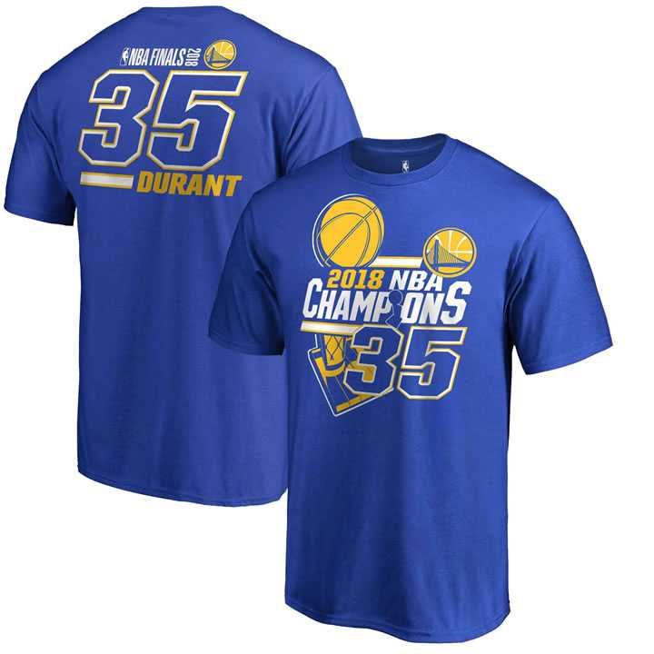 Golden State Warriors 35 Kevin Durant Fanatics Branded 2018 NBA Finals Champions Name and Number T-Shirt Royal,We sell and wholesale Golden State Warriors 35 Kevin Durant Fanatics Branded 2018 NBA Finals Champions Name and Number T-Shirt Royal on line form chian!